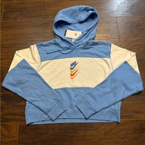 Nike Women's Blue and White Hoodie NWT